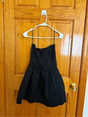 Black Strapless Fit-and-Flare Dress